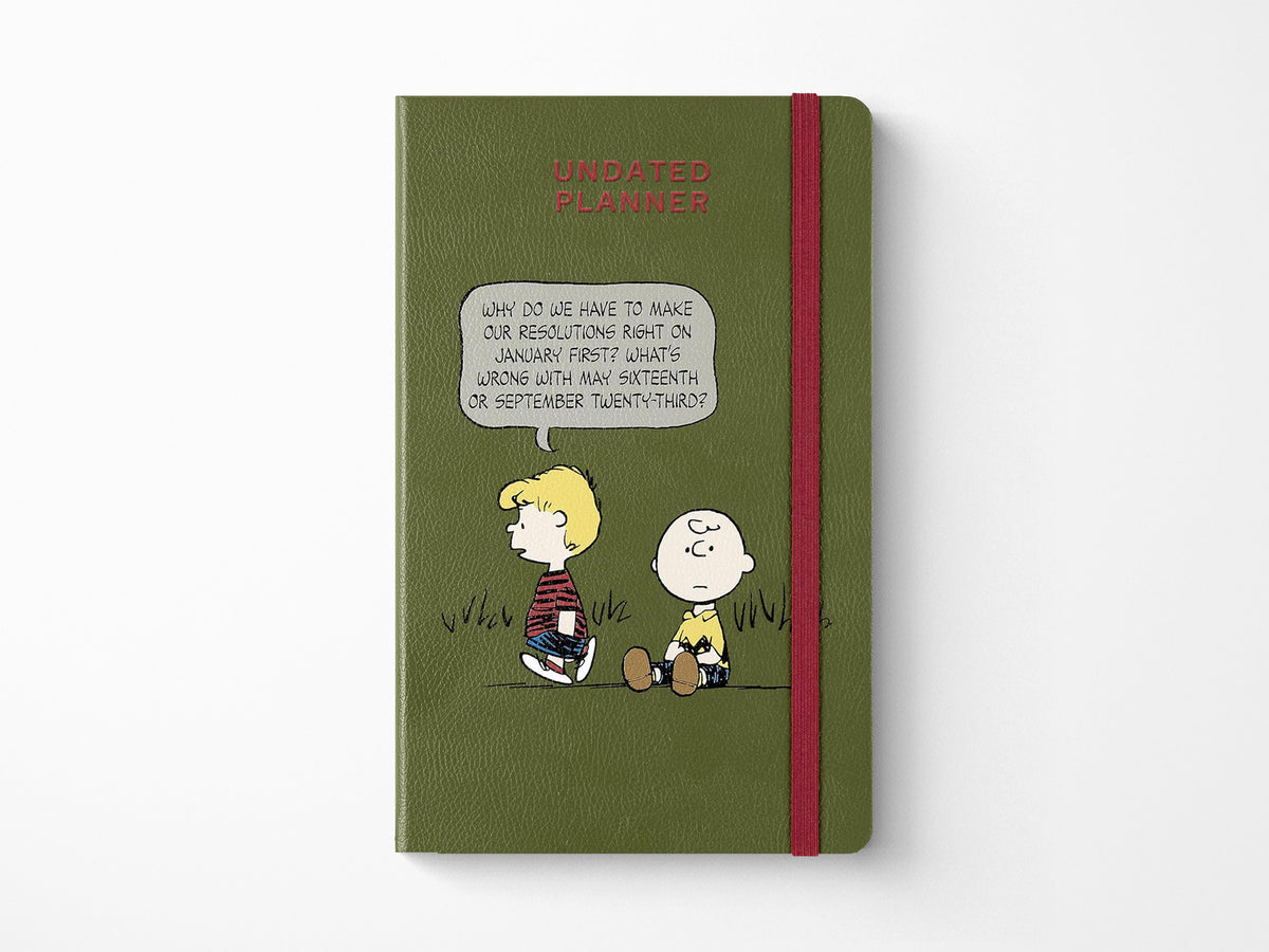 Moleskine x Peanuts Limited Edition Large Green Undated Planner 2026