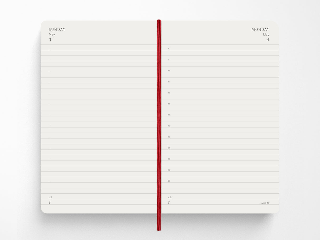 Moleskine 2027 Daily Planner - Scarlet Red Soft Cover
