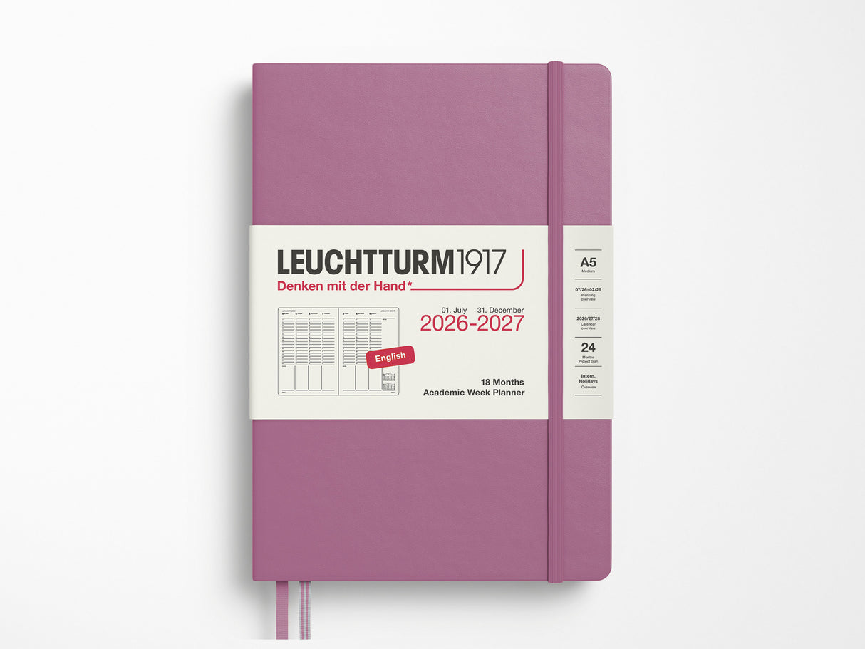 2026-2027 Leuchtturm 1917 18 Month Academic Week Planner - Dusty Rose