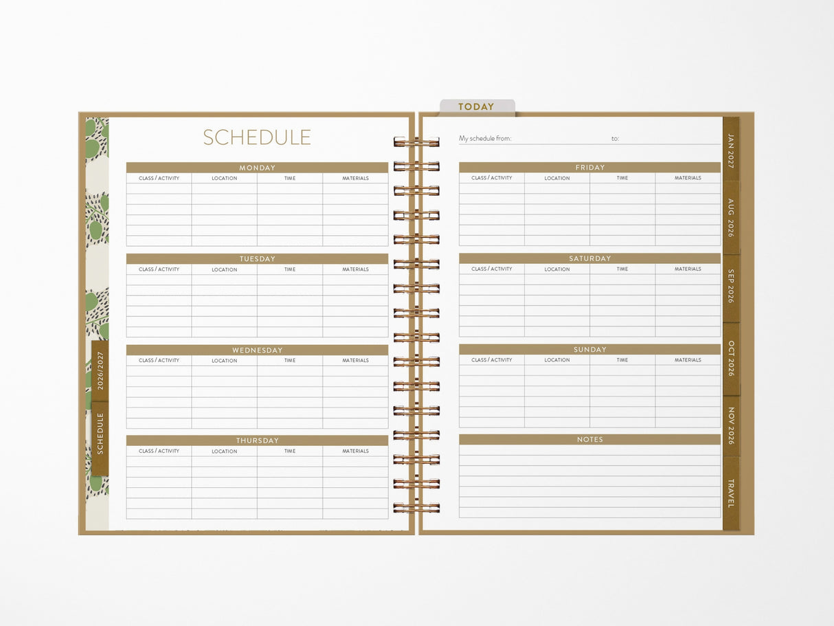 2026-2027 Menagerie Seedlings 17 Month Planner