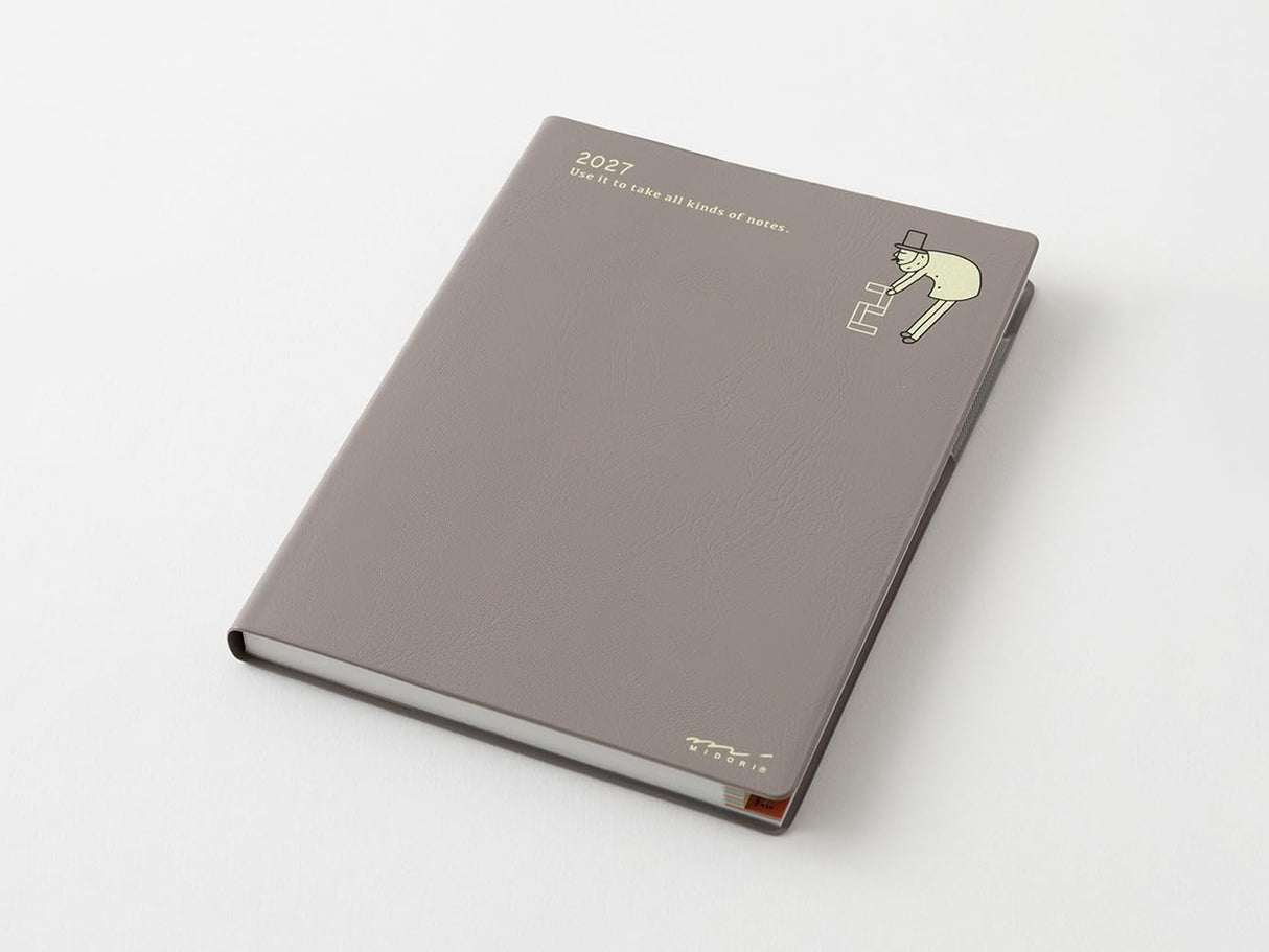 Midori Pocket Diary A6 Weekly Block Ojisan 2027