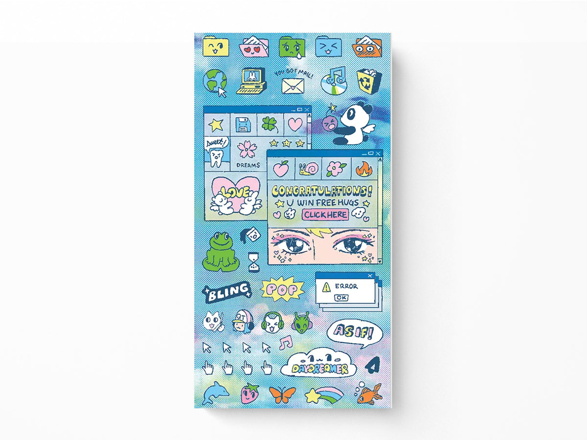 Digital Dreams Glitter Holographic Mini Sticker Sheet