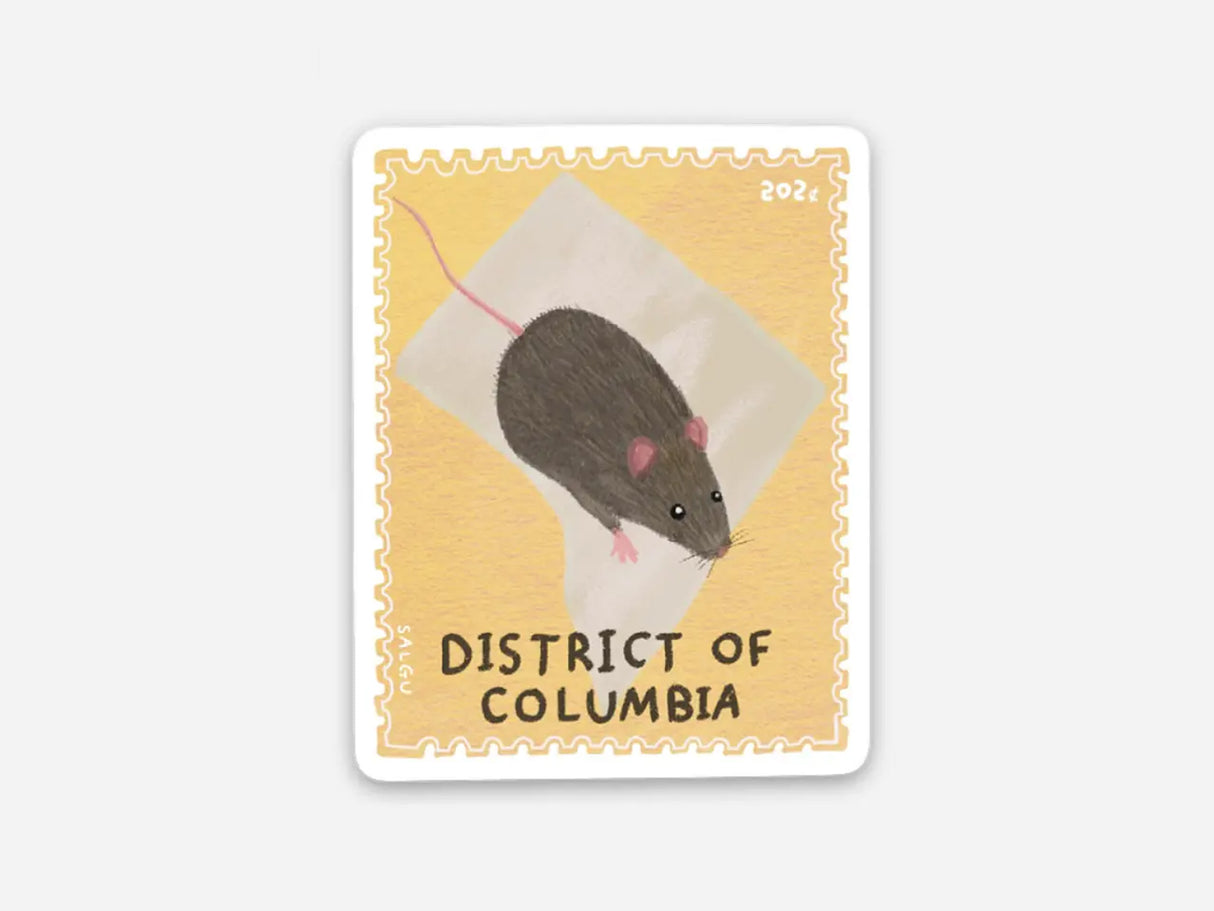 DC Rat Stamp Sized Vinyl Sticker