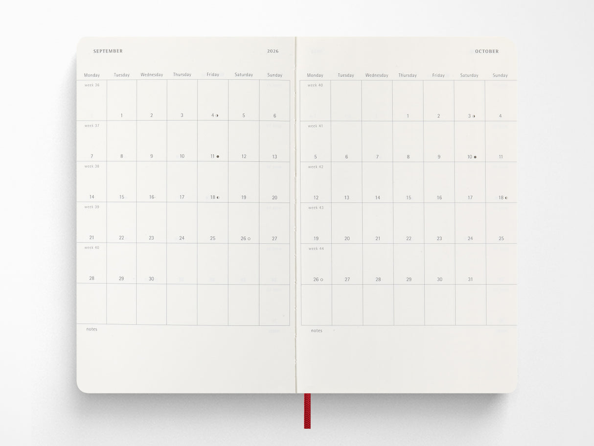 Moleskine 2027 Daily Planner - Scarlet Red Soft Cover