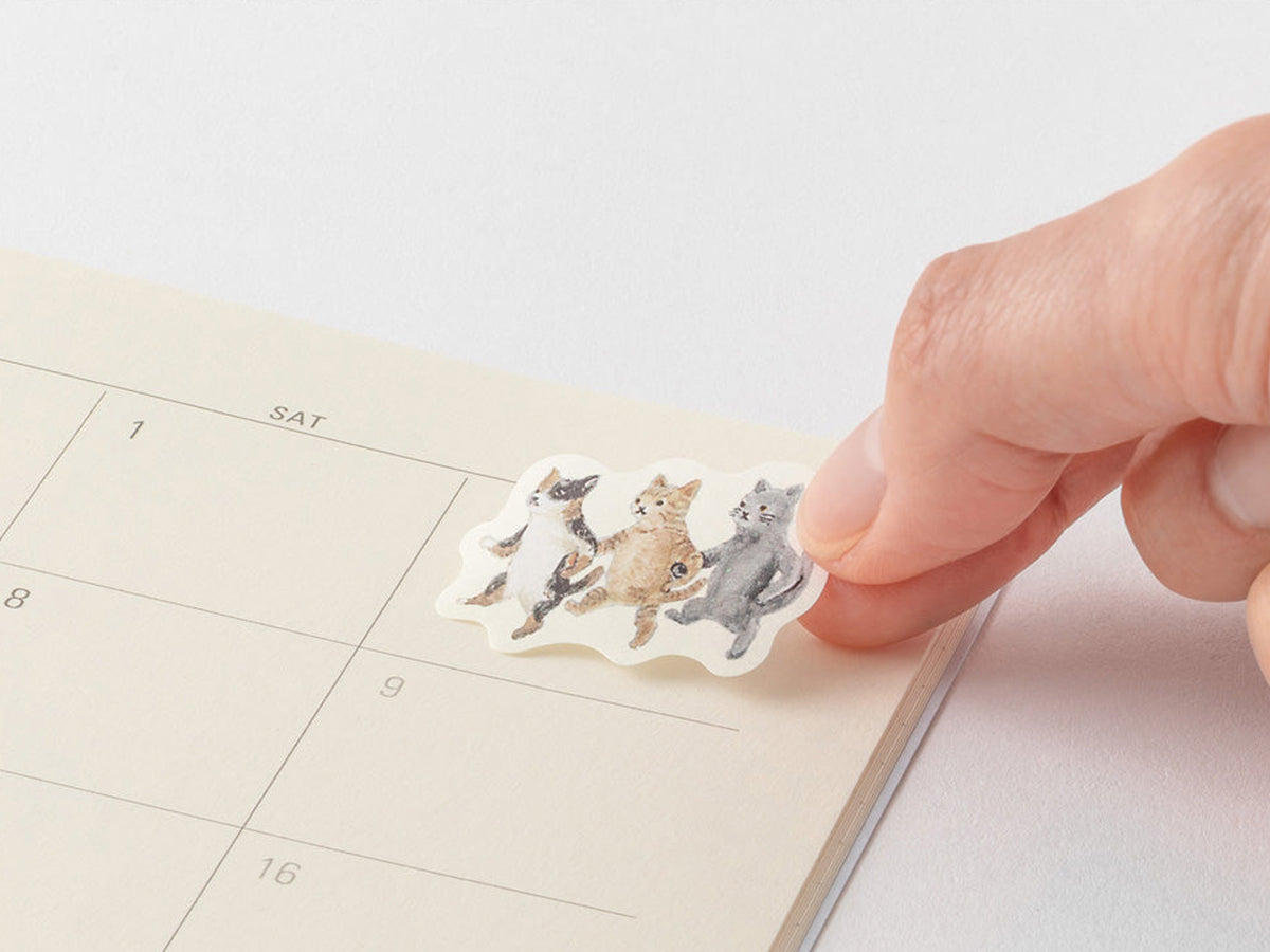 Midori Yuru Log Roll Sticker Animal Emotion