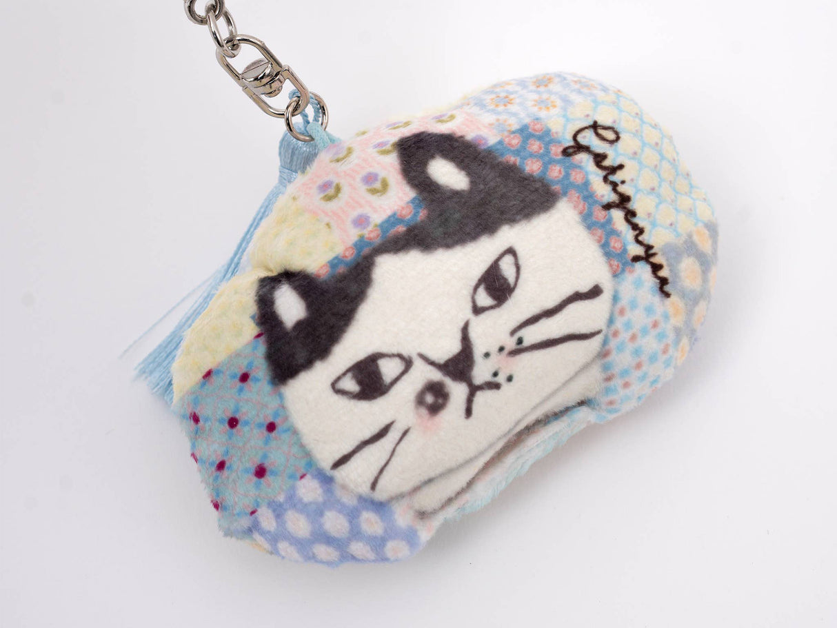 Kusuguru Japan Puffy Cat Keychain