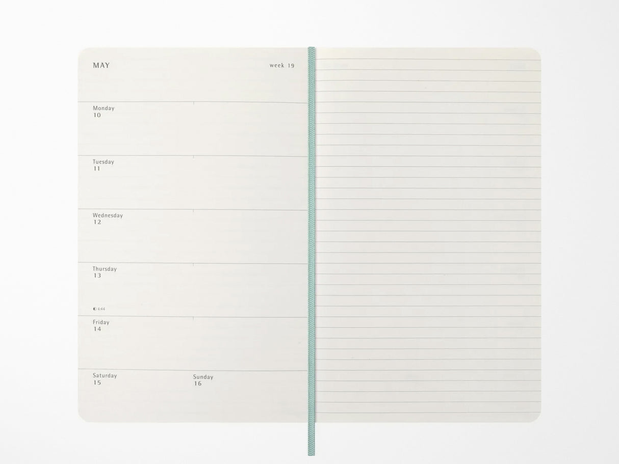Moleskine 2027 Weekly Planner - Precious & Ethical Vegea - Sage Green