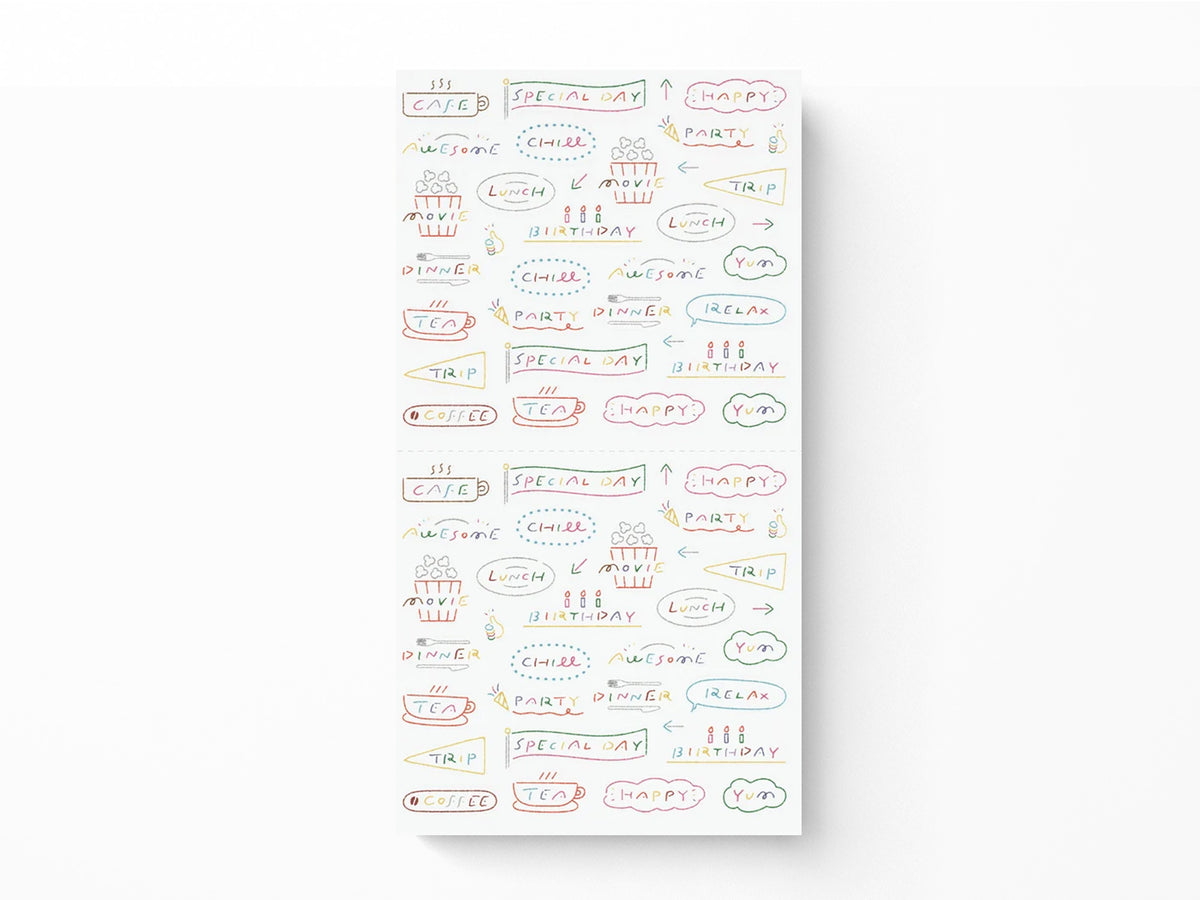 Midori Stickers - 2744 Text Anniversary