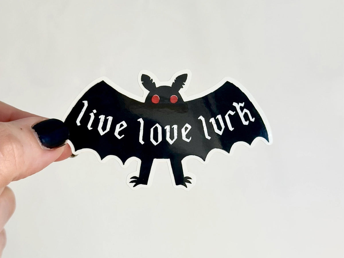 Live Love Lurk Mothman Vinyl Sticker