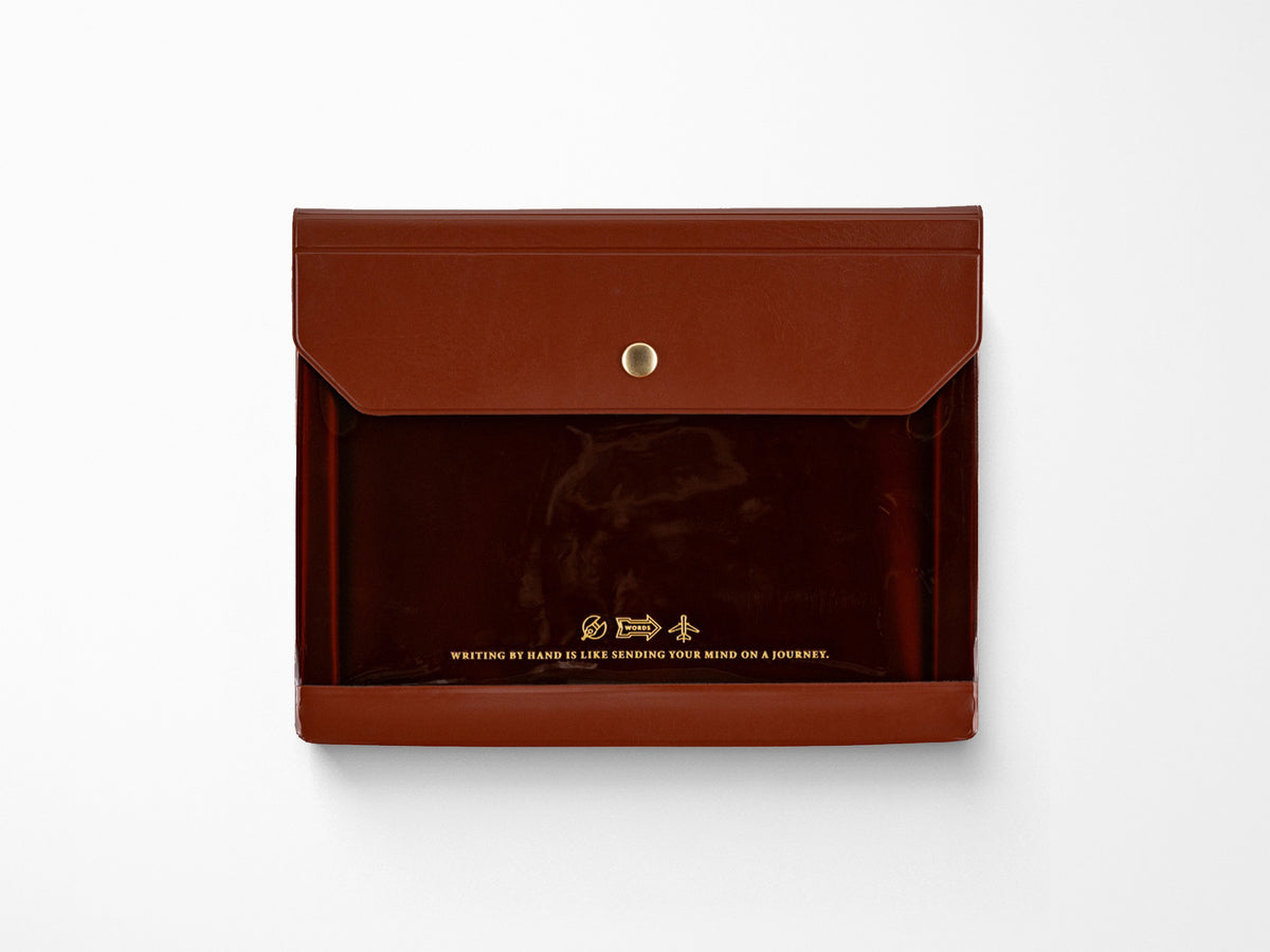 Alettone Document Case for A6 Size - Brown