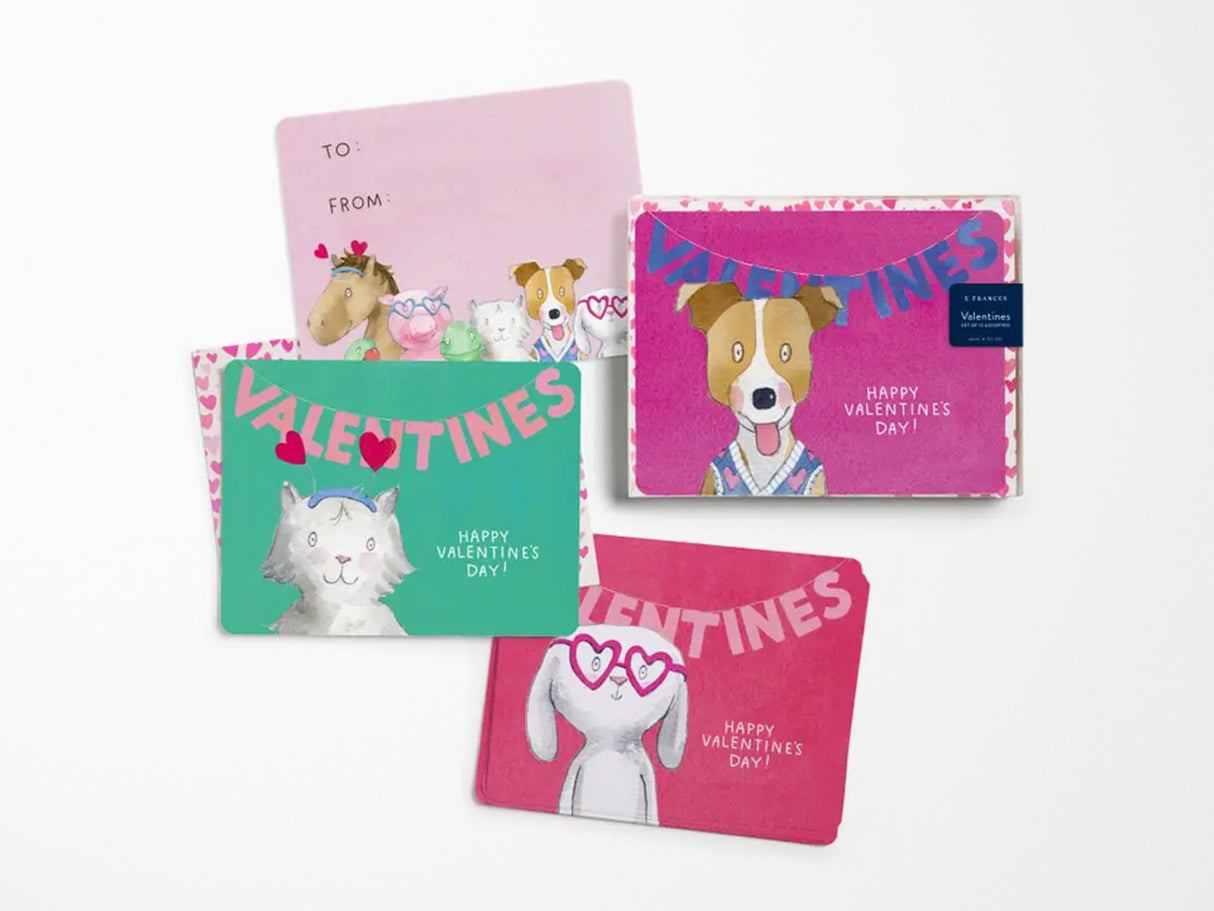 Animal Friends Classroom Valentine Set
