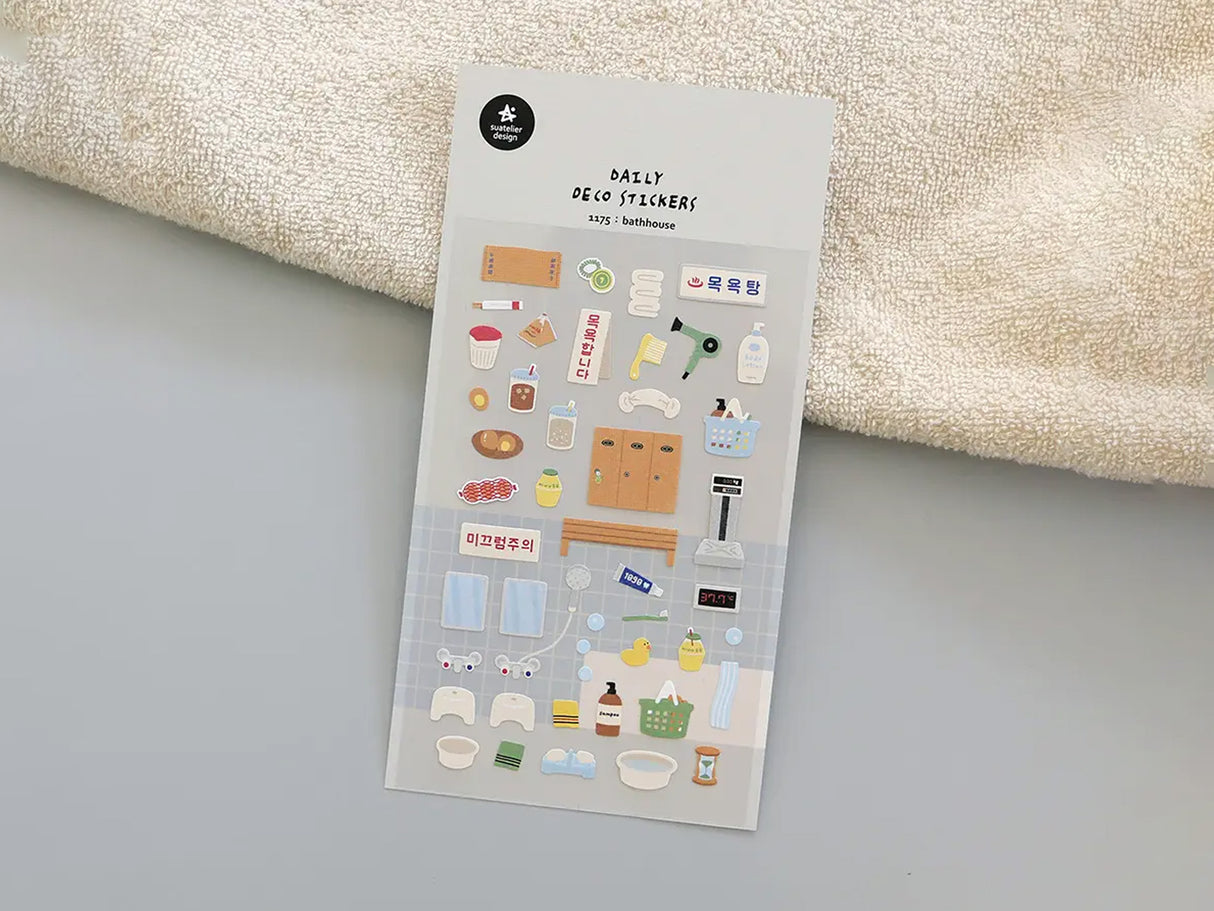 Bath House Sticker Sheet 1175