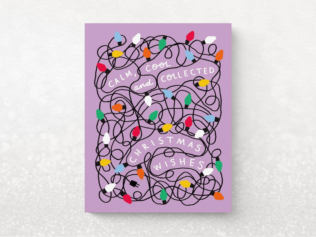Calm Cool Collected Christmas Wishes Greeting Card - Set of 8