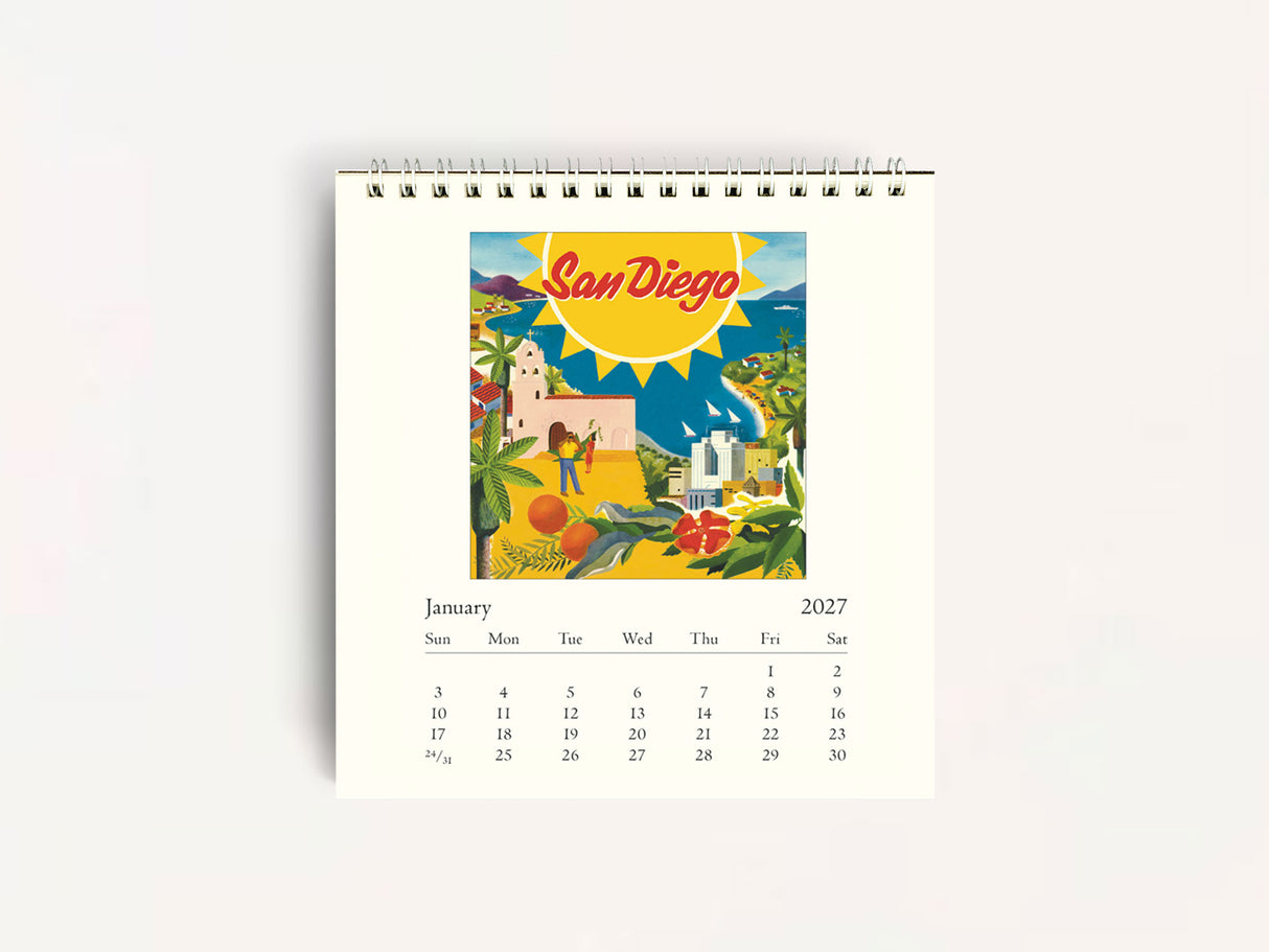 Cavallini 2027 DESK Calendar - California