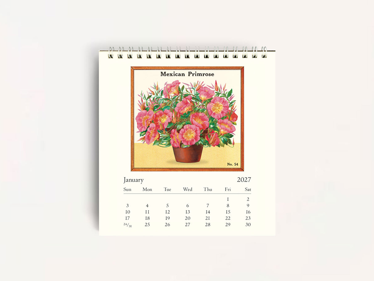Cavallini 2027 DESK Calendar - Jardiniere