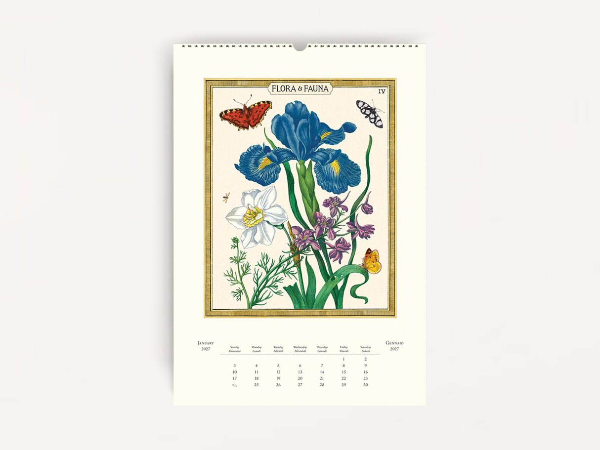 Cavallini 2027 WALL Calendar - Flora & Fauna