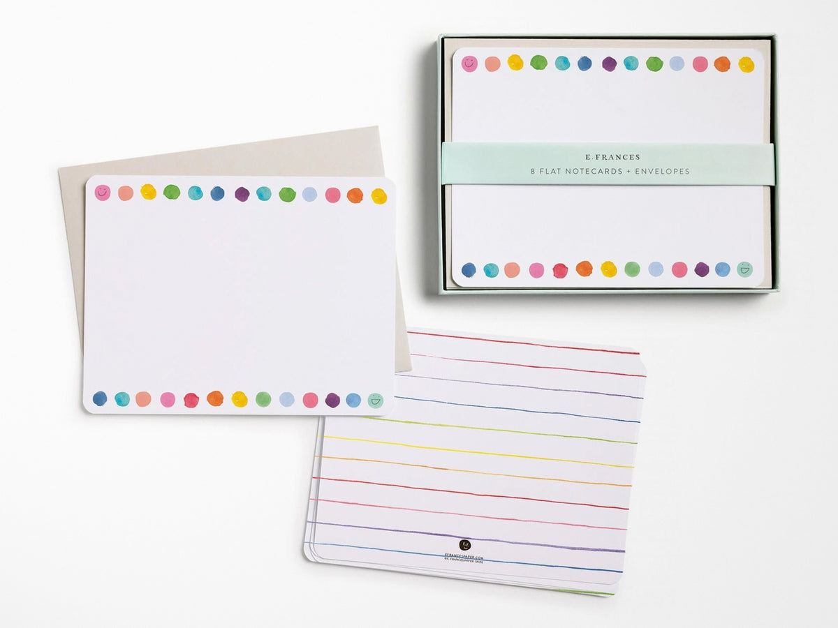 Happy Dots Flat Notes Set of 8