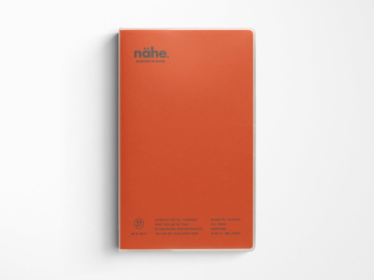Hightide 2027 Weekly Schedule Book Nähe B6 Slim Vertical