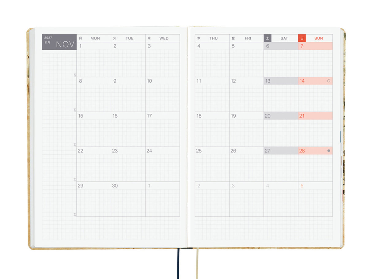 Hobonichi Techo A5 Hon 2027 - V&A Series: Vine