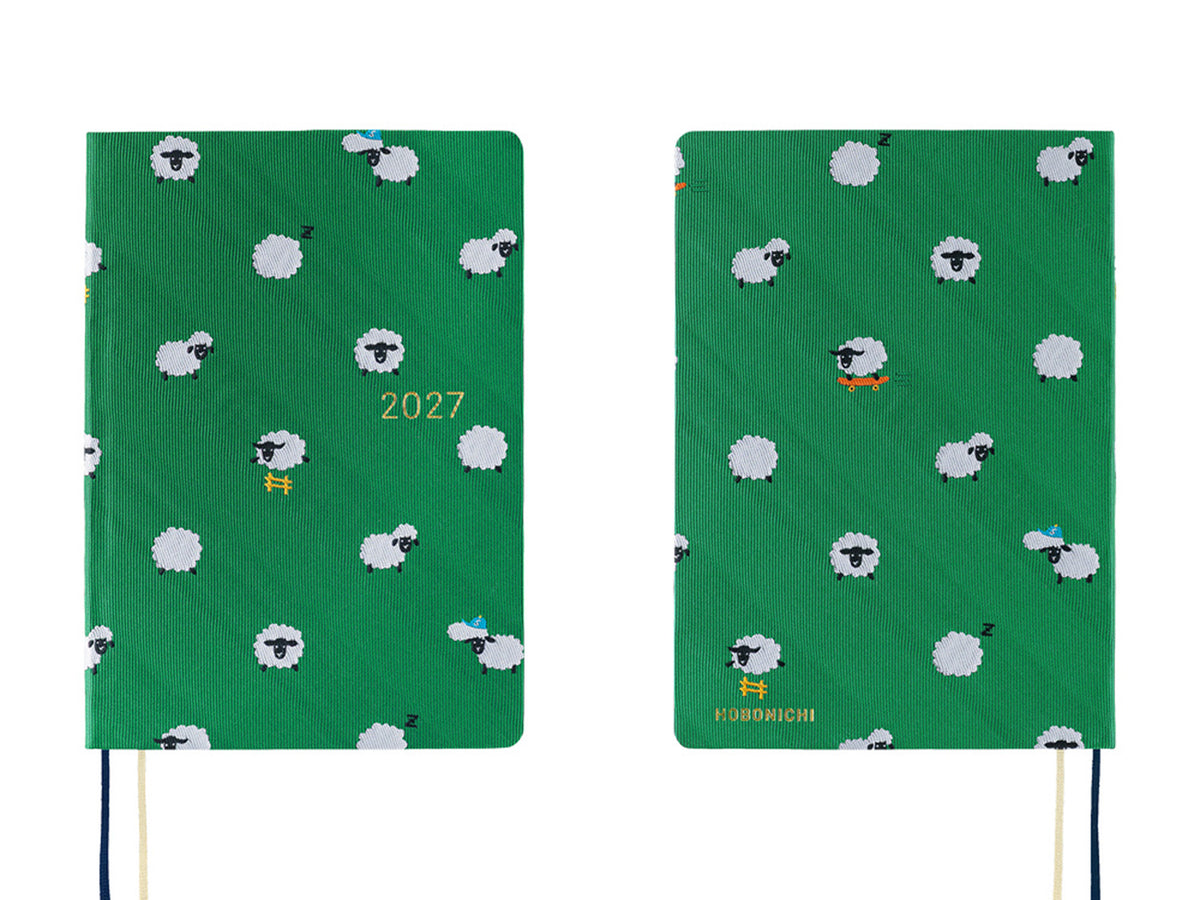 Hobonichi Techo A6 Hon 2027 - Bow & Tie: Sheep Sheep Sheep (JAPANESE)