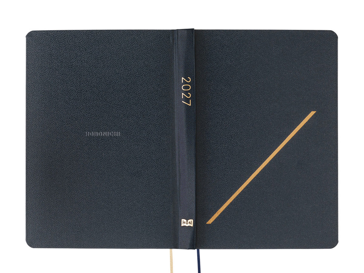 Hobonichi Techo A6 Hon 2027 - Slash Navy (JAPANESE)