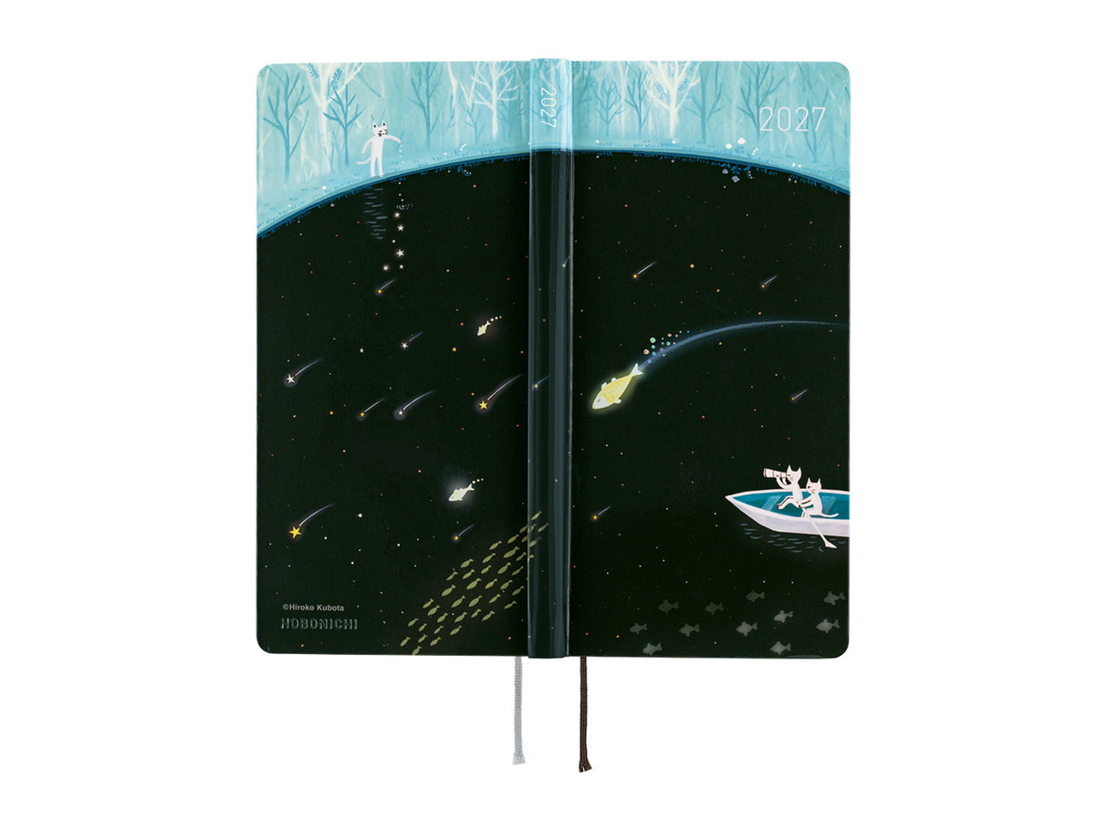 Hobonichi Techo Weeks 2027 - Hiroko Kubota: Meteor Shower in the Light Blue Forest