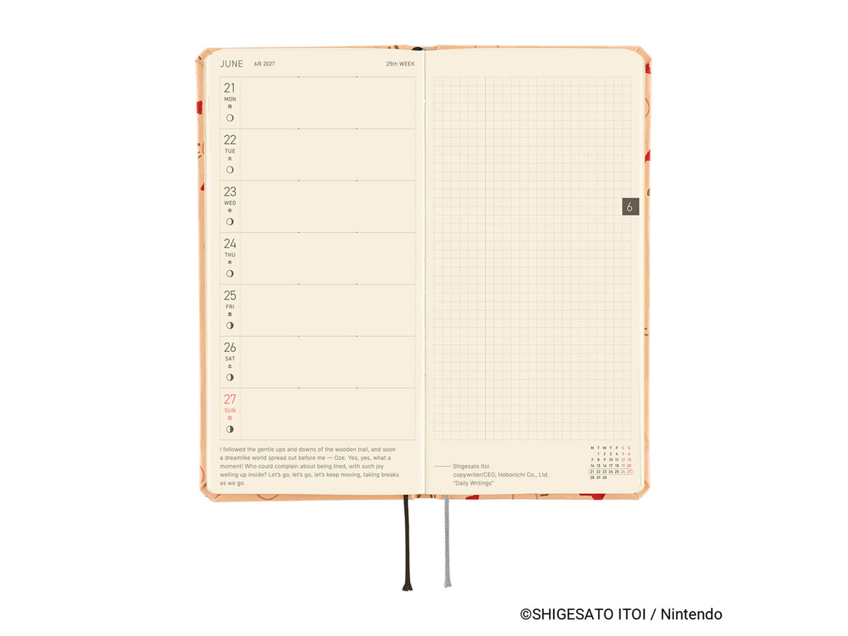 Hobonichi Techo Weeks 2027 - MOTHER: Mr. Saturn Pattern