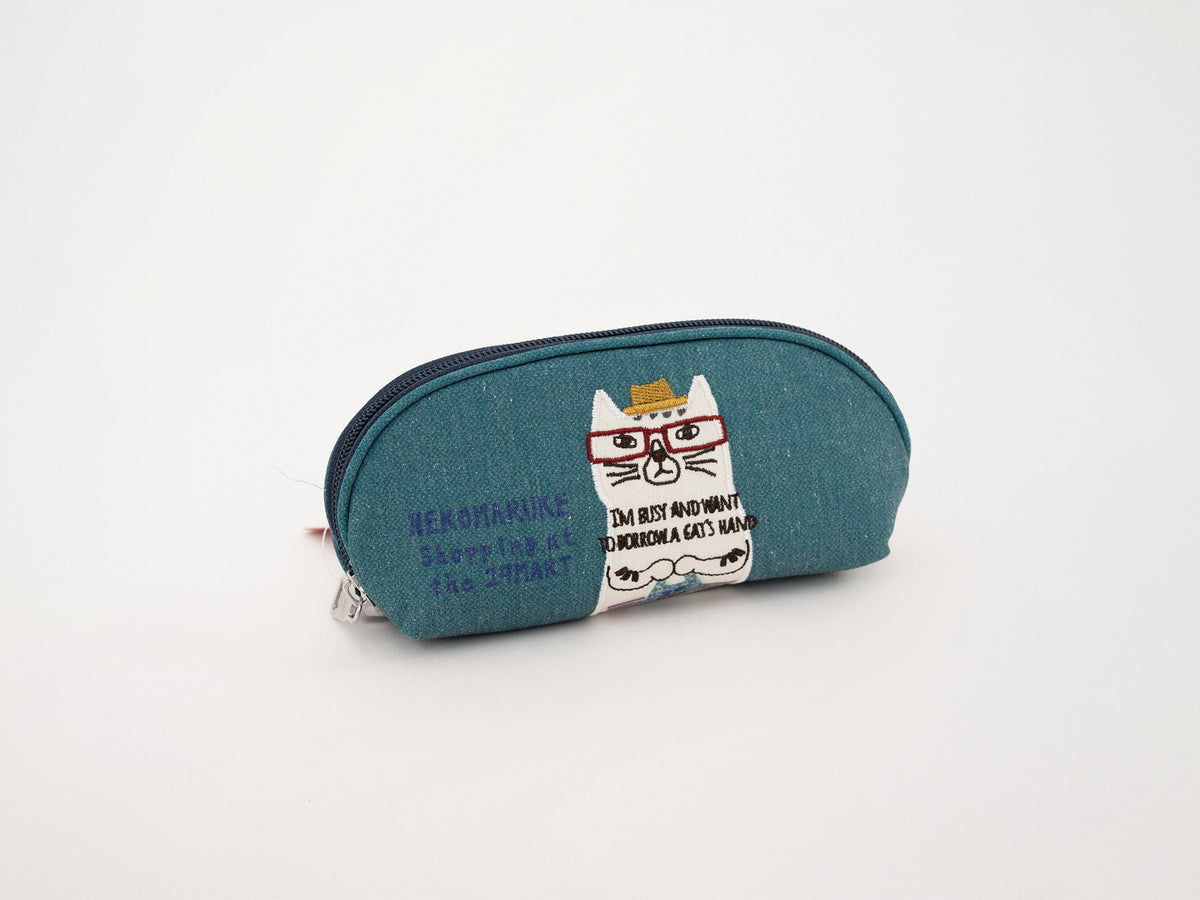 Kusuguru Japan Nekomaruke Zipper Pencil Case