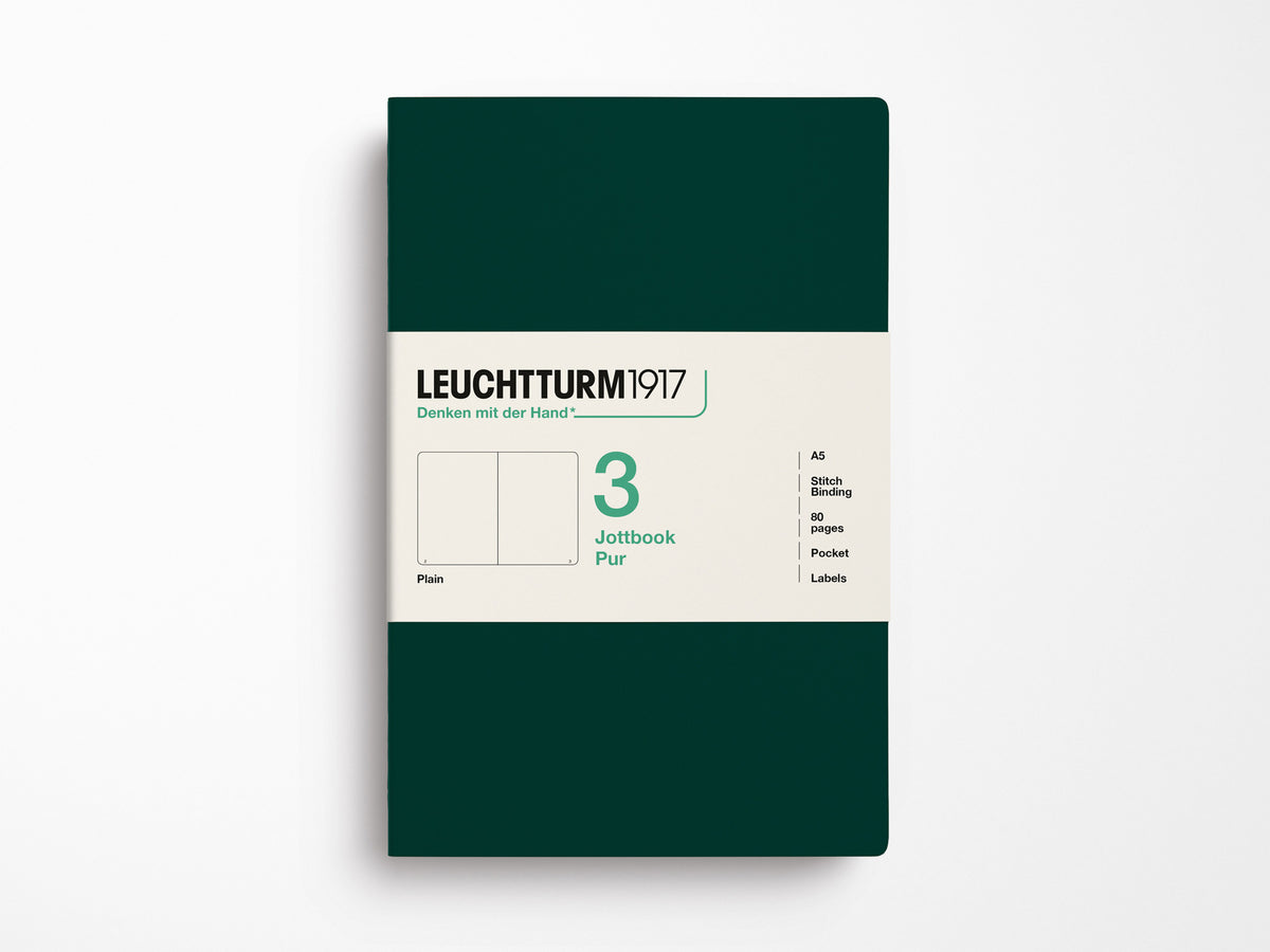 Leuchtturm 1917 Jottbook Pur Set of 3 - Forest Green