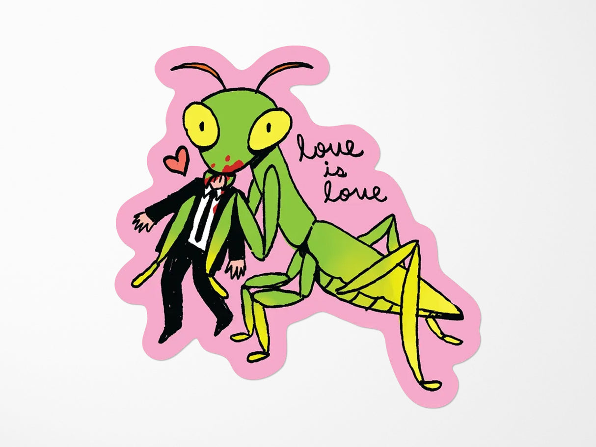 Love Is Love Mantis Vinyl Sticker