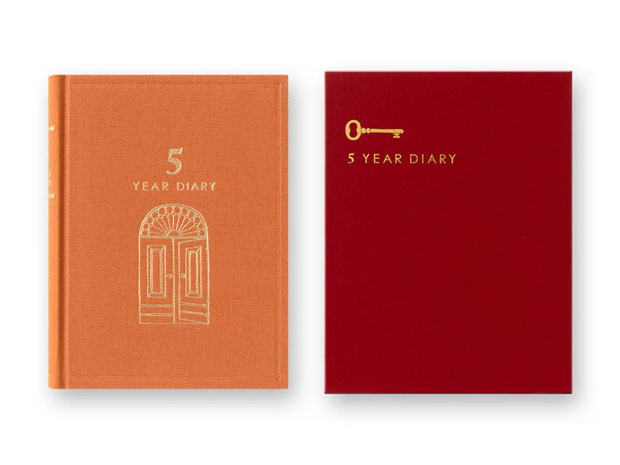 Midori 5 Year Diary Mini Gate - Red
