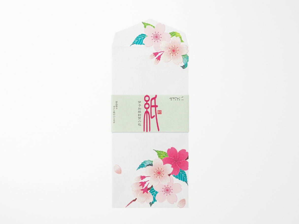 Midori Seasonal Envelopes - 022 Silk Printing Cherry Blossom