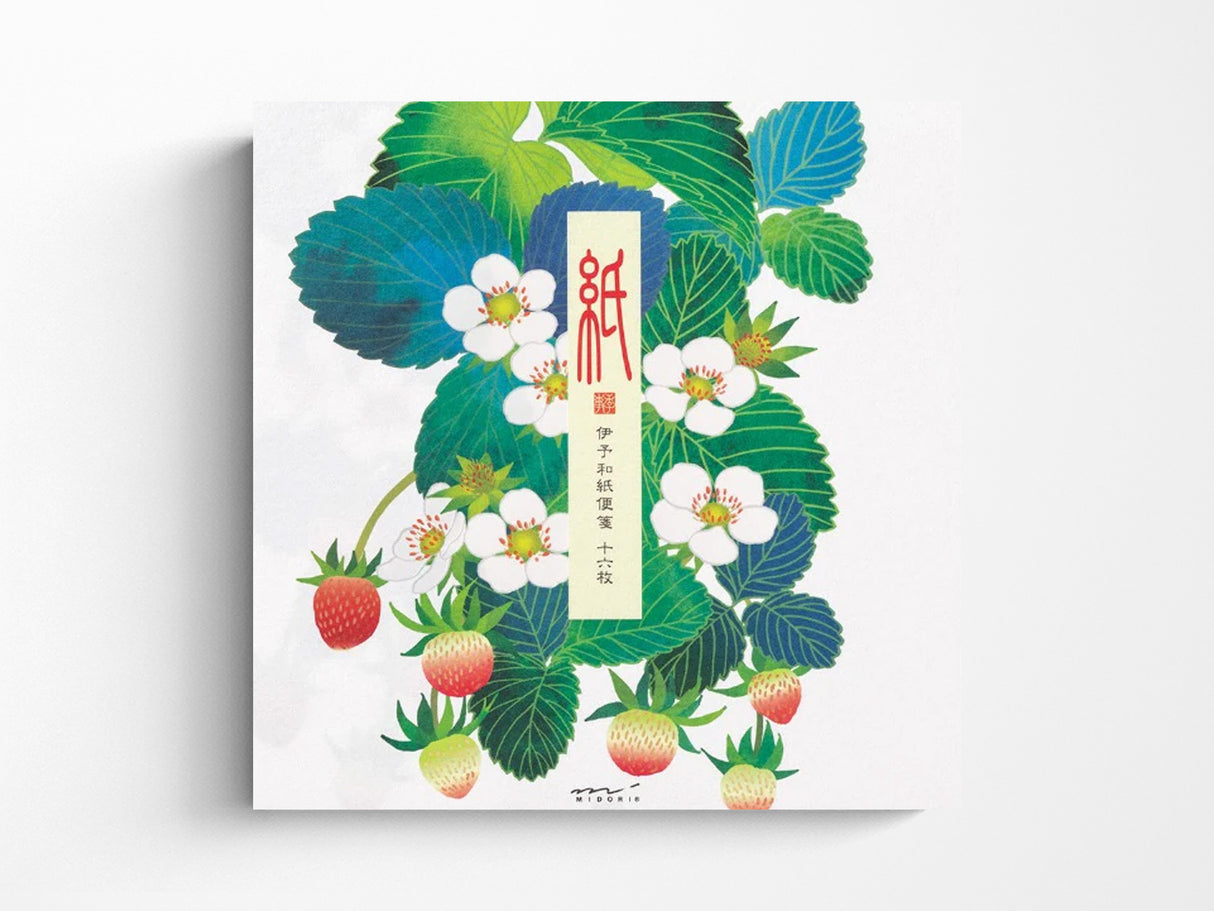 Midori Seasonal Letter Pad - 019 Foil Stamping Strawberry