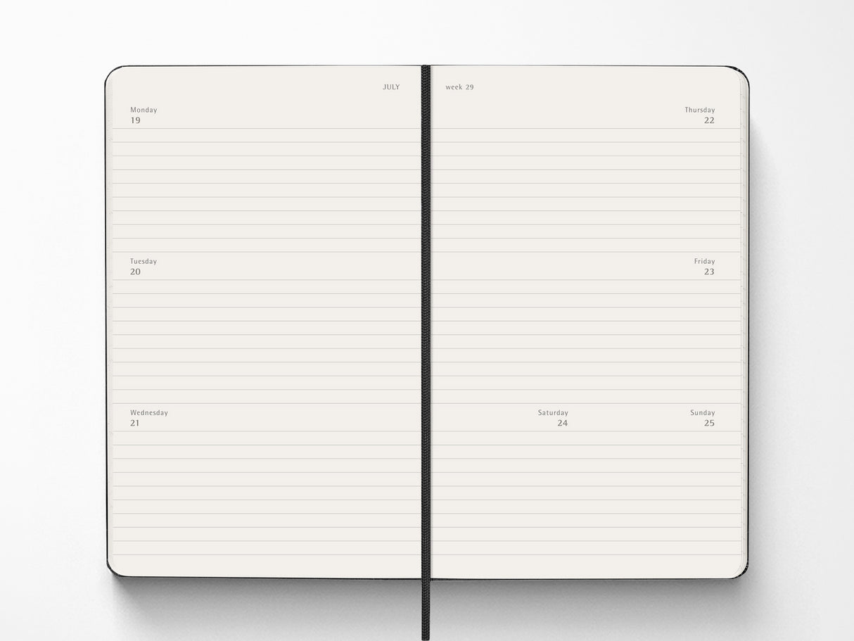 Moleskine 18 Month 2026-2027 Weekly Planner - Black Hardcover