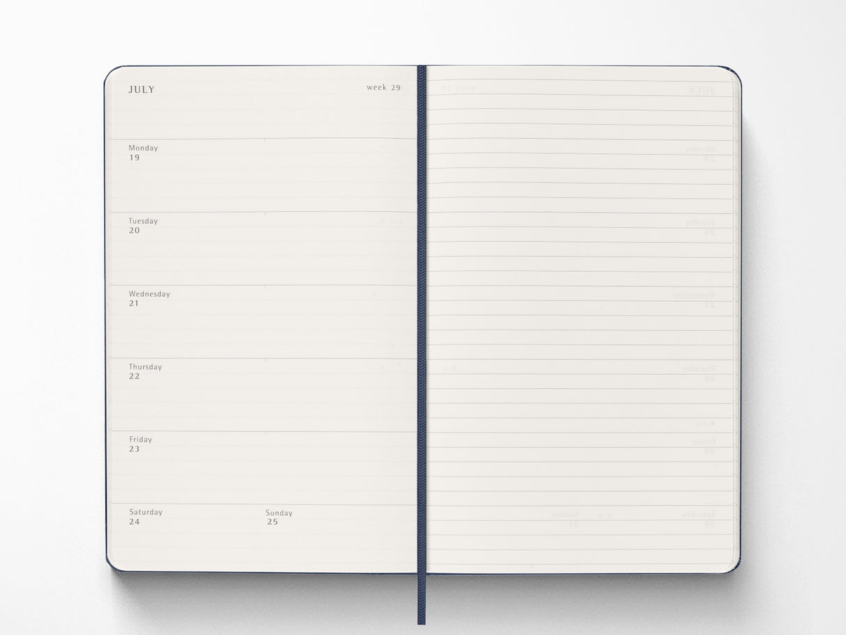 Moleskine 18 Month 2026-2027 Weekly Planner - Sapphire Blue Hardcover