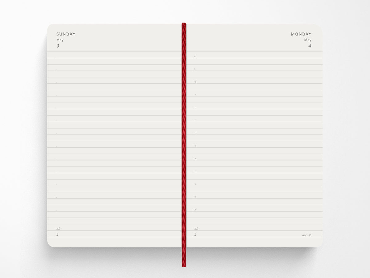 Moleskine 2027 Daily Planner - Scarlet Red Soft Cover