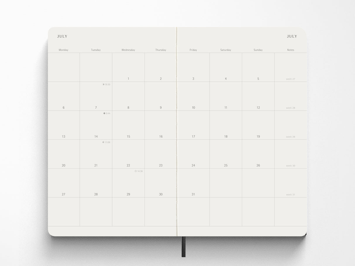 Moleskine 2027 Monthly Planner - Black Soft Cover