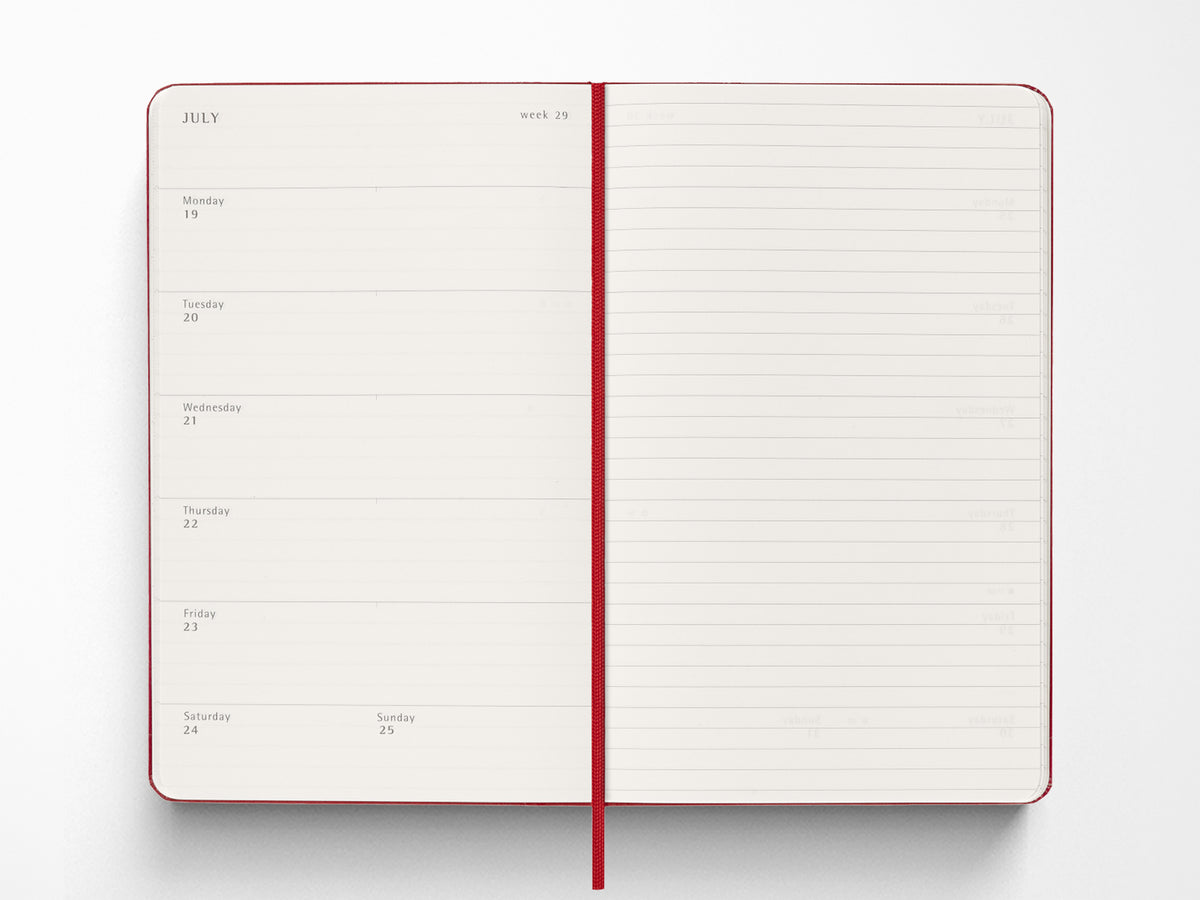 Moleskine 2027 Weekly Planner - Scarlet Red Hardcover