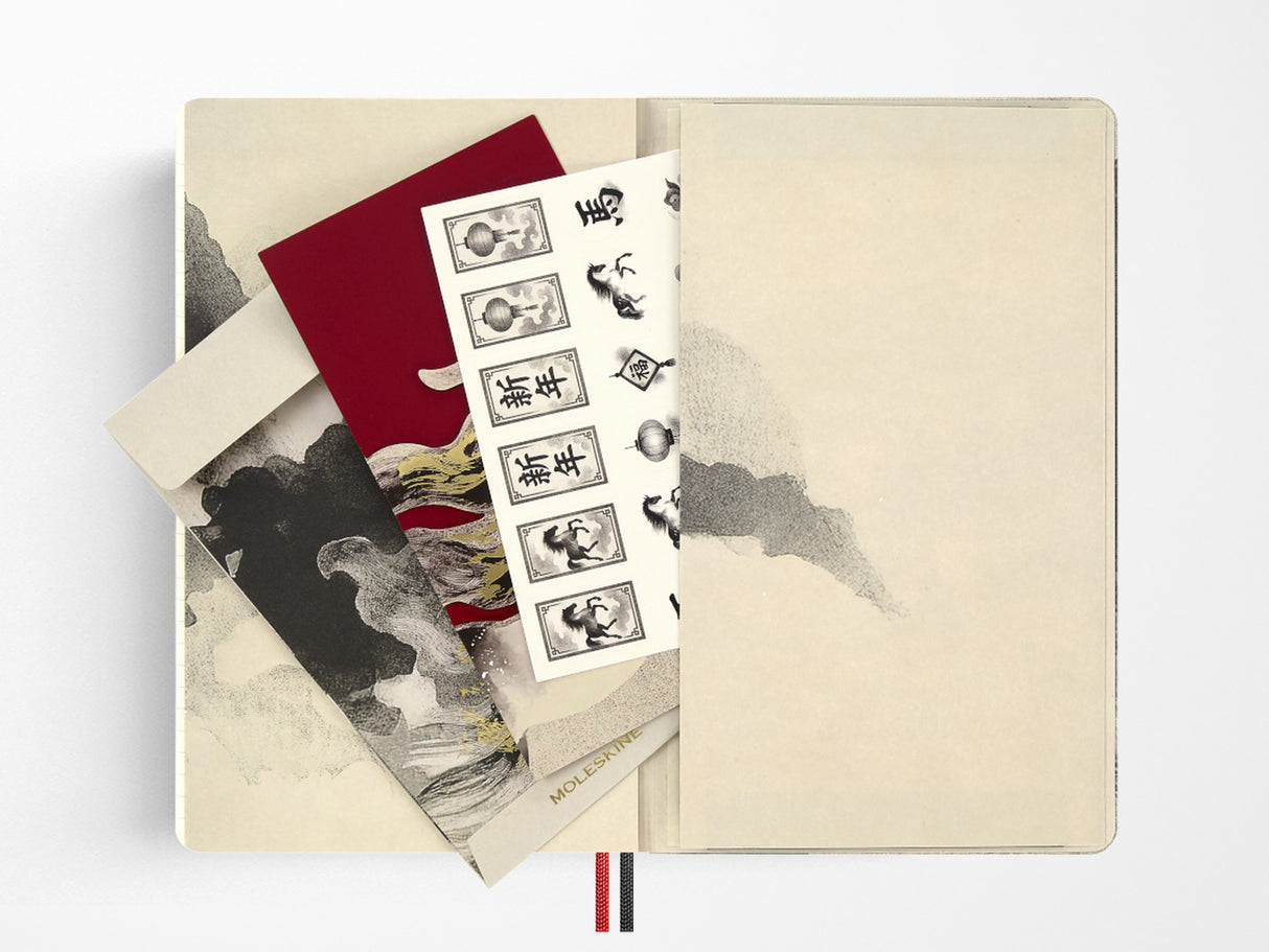Moleskine Limited Edition 2026 Year of the Horse Notebook, White Fire Horse