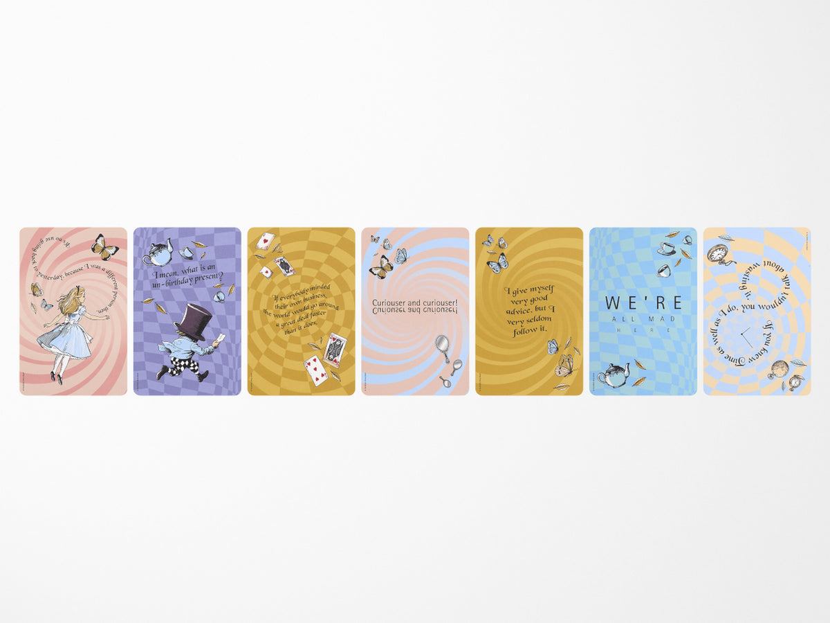 Moleskine x Alice's Adventures in Wonderland Greeting Cards - Set of 7