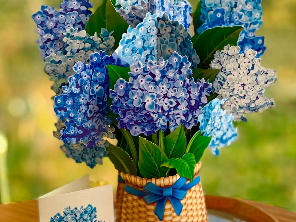 Nantucket Hydrangeas Pop Up Greeting Bouquet