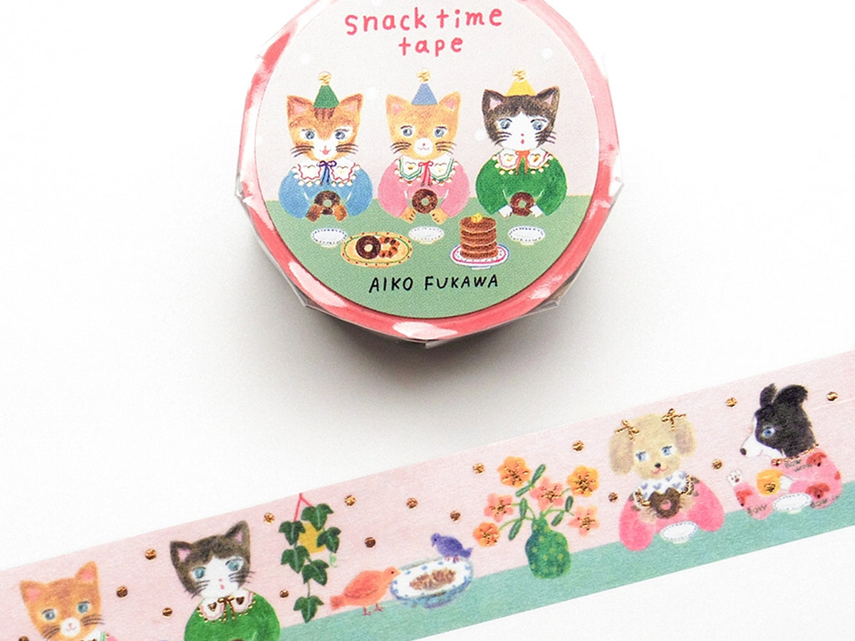 Snack Time Gold Foil Washi Tape