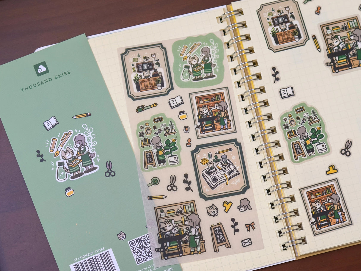 Stationery Store Sticker Sheet
