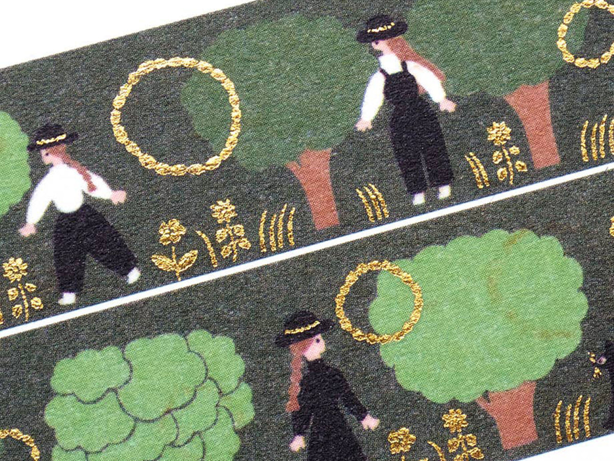 Walk In The Woods Gold Foil Washi Tape