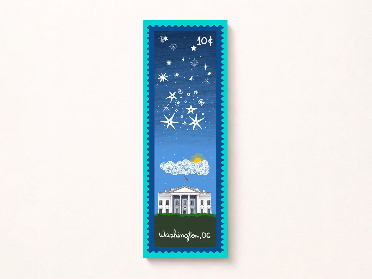 Washington DC Stamp Bookmark White House