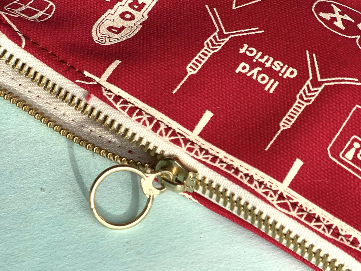 Washington DC Zipped Pouch - Grey
