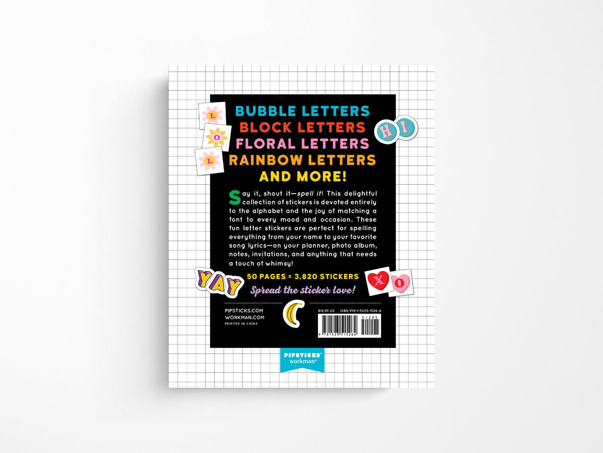So. Many. Letter Stickers. - Alphabet Sticker Book