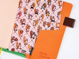 100%ORANGE Hobonichi Folder Set of 2 for A5 Size - Squirrel Squadron