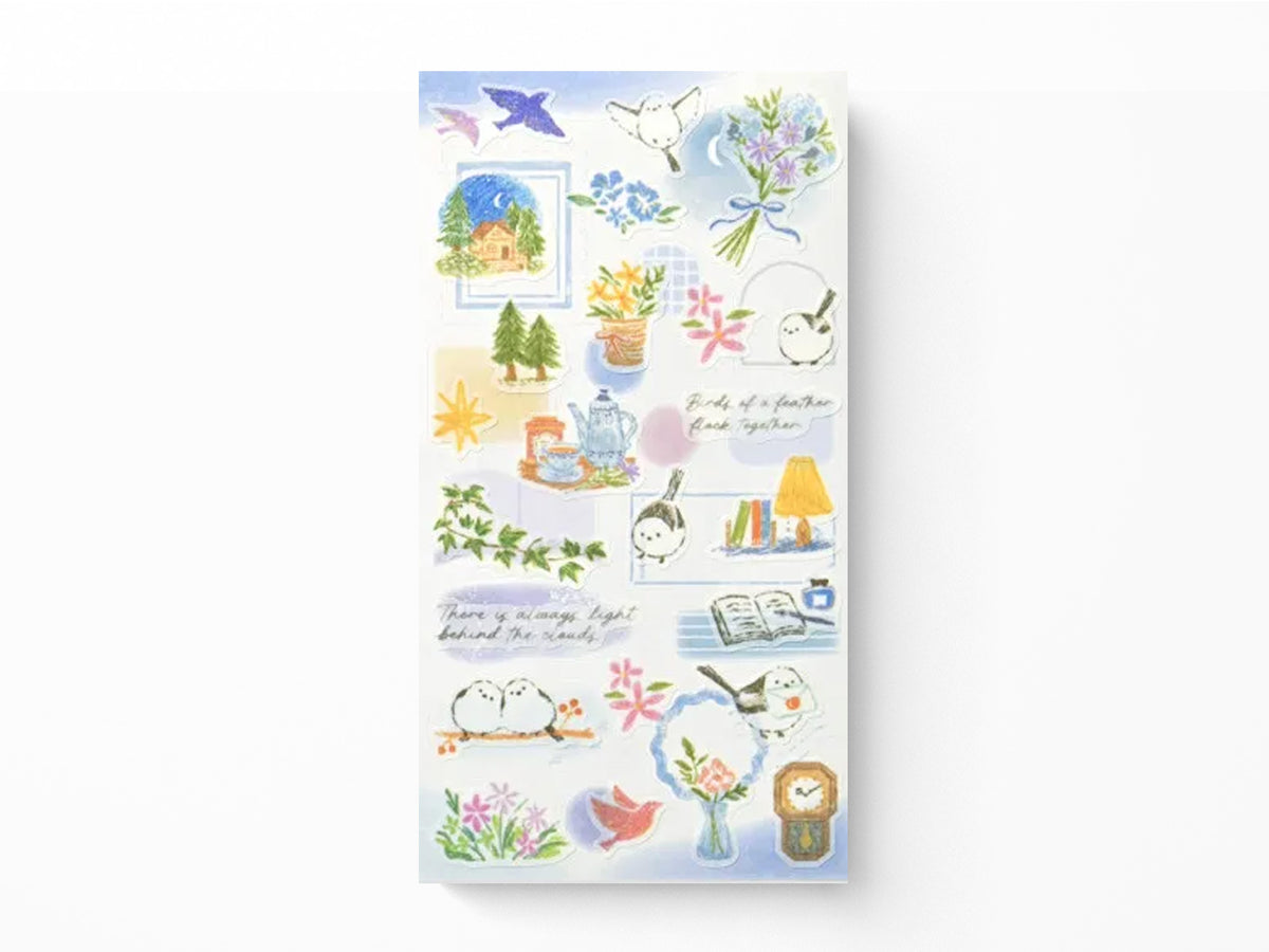 Deco Time: Long-Tailed Tit Sticker Sheet