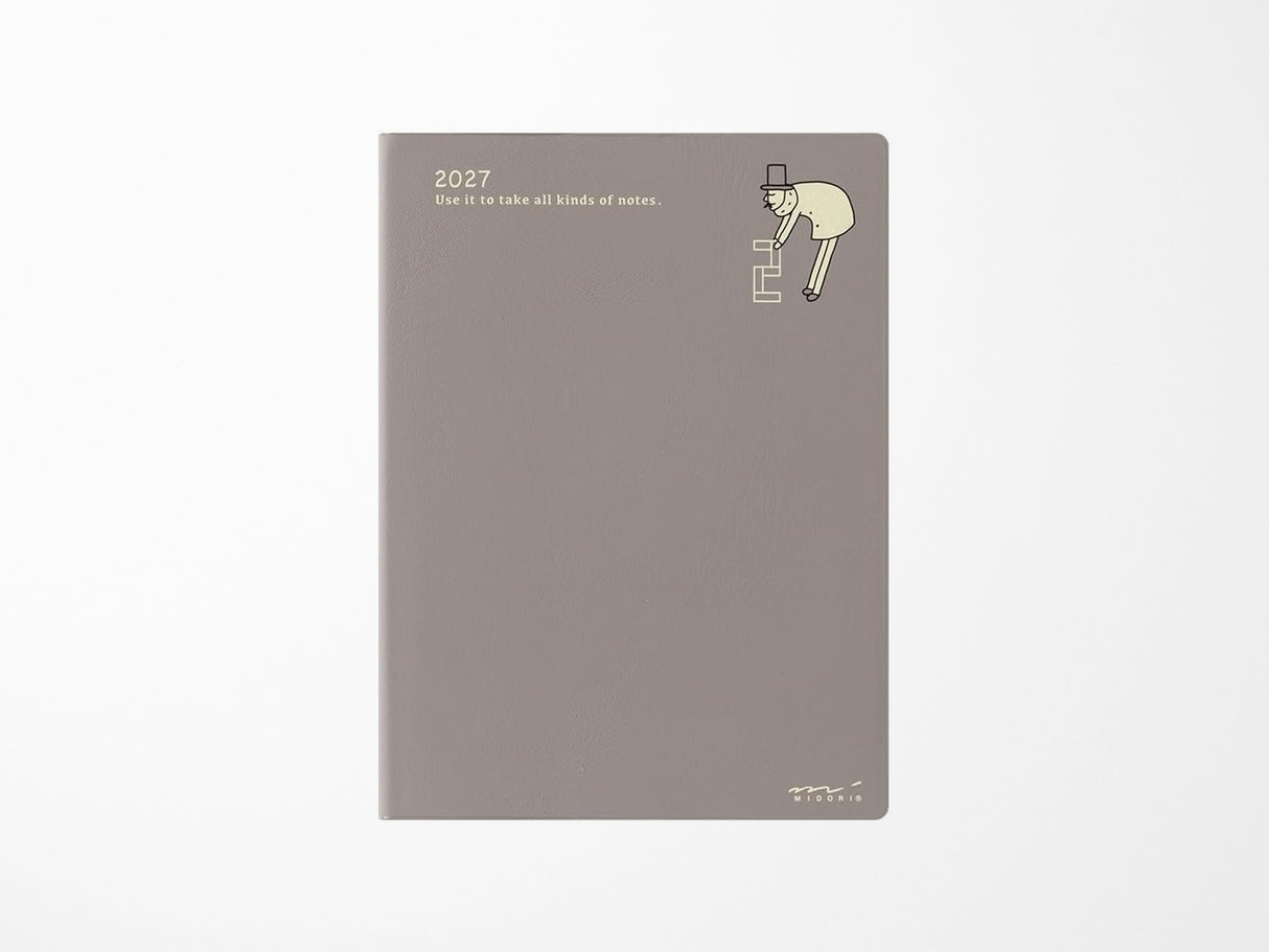 Midori Pocket Diary A6 Weekly Block Ojisan 2027